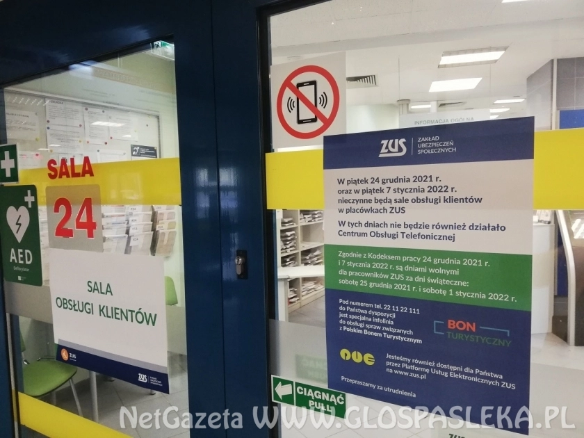 W piątek, 7 stycznia, ZUS zamknięty