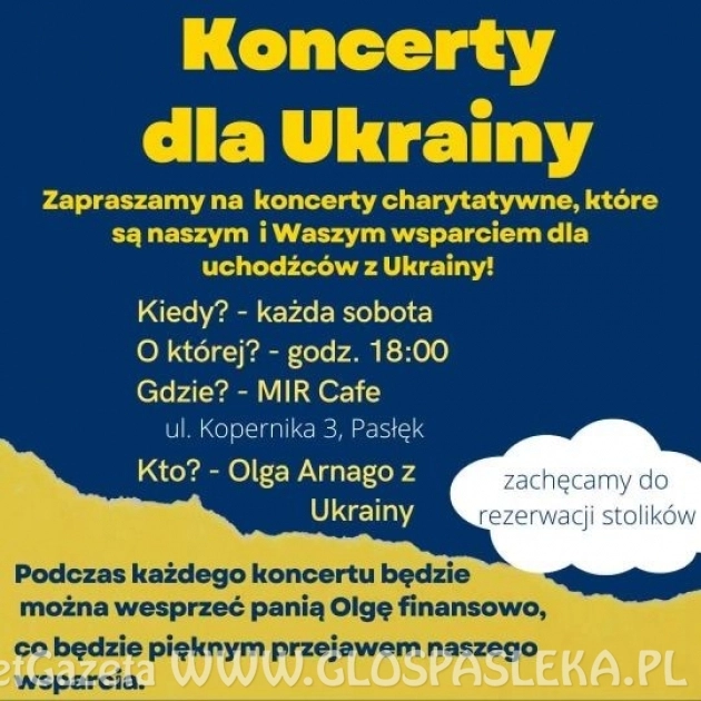 Zaproszenie na koncerty charytatywne