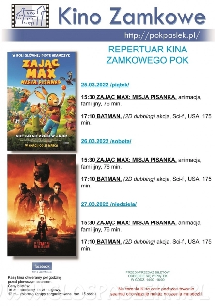Kino Zamkowe zaprasza