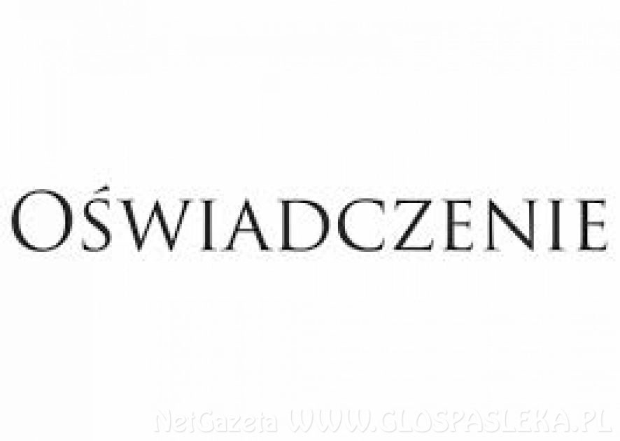 Oświadczenie