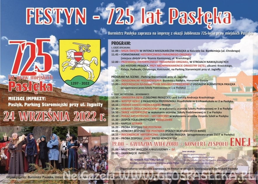 Zaproszenie na jubileusz 725 – lecia