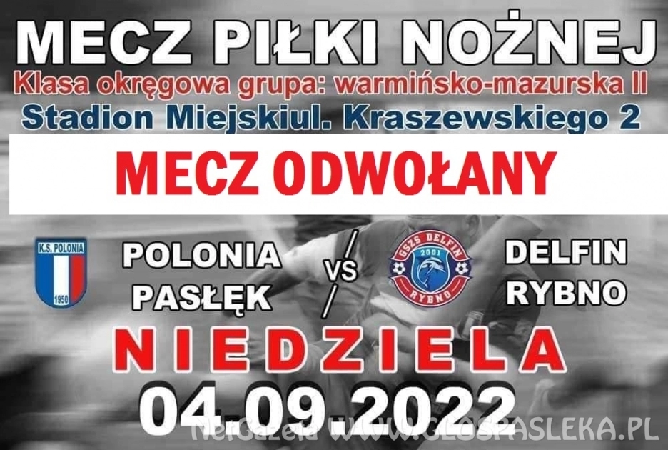 Mecz odwołany