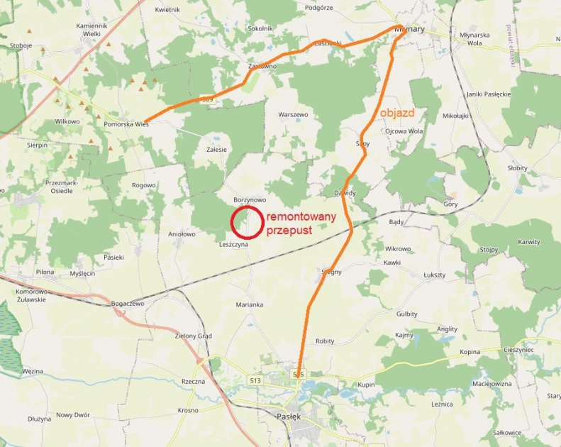 Uwaga objazd