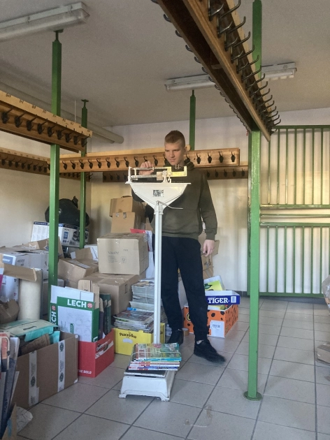 Zbiórka makulatury w ZS Pasłęk