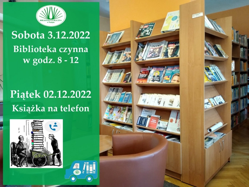 Sobota w bibliotece oraz…. Książka na telefon