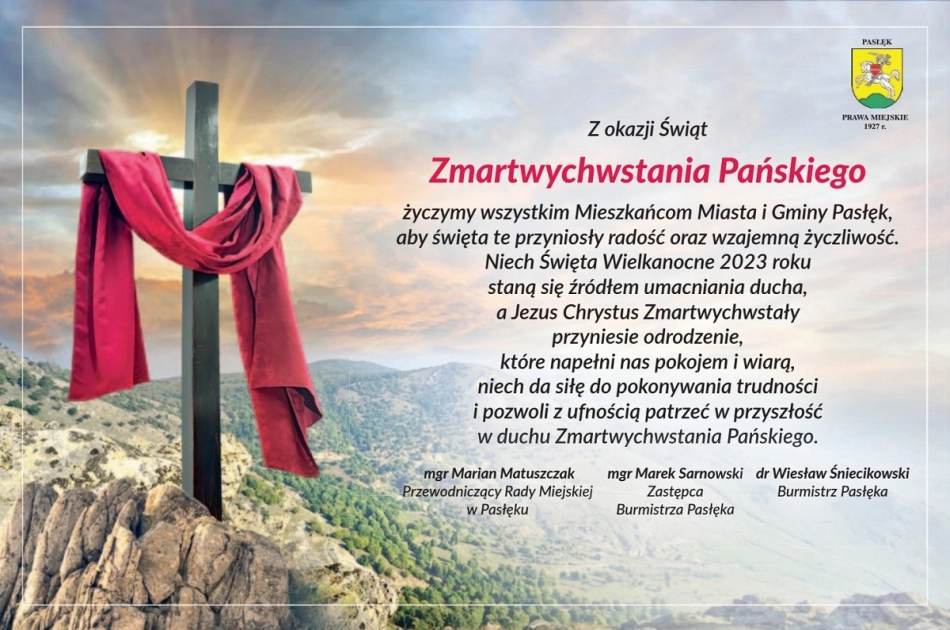 Życzenia Burmistrza Pasłęka
