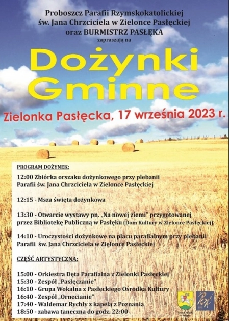 Dożynki Gminne w Zielonce Pasłęckiej 2023
