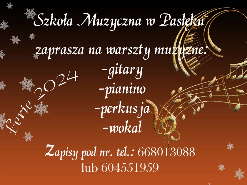 Warsztaty muzyczne w czasie ferii