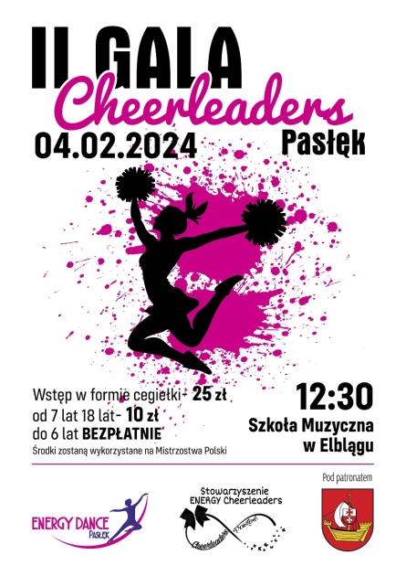 Stowarzyszenie Energy Cheerleaders Pasłęk zaprasza na II GALĘ CHEERLEADERS