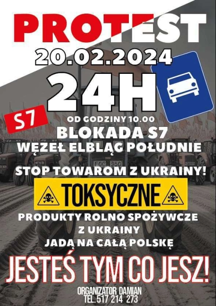 Przypominamy o utrudnieniach w związku z blokadą rolników