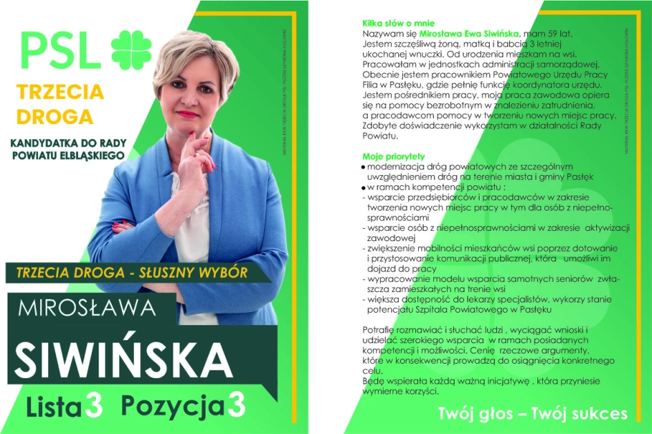 Kandydatka do rady powiatu elbląskiego