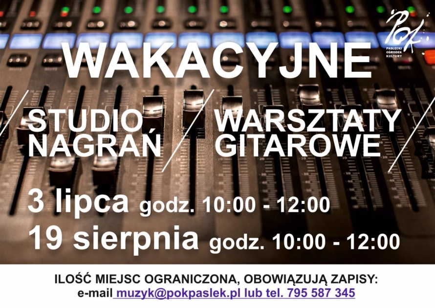 WAKACYJNE STUDIO NAGRAŃ ORAZ WARSZTATY GITAROWE