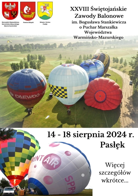 Plakat sygnalizujący Zawody Balonowe