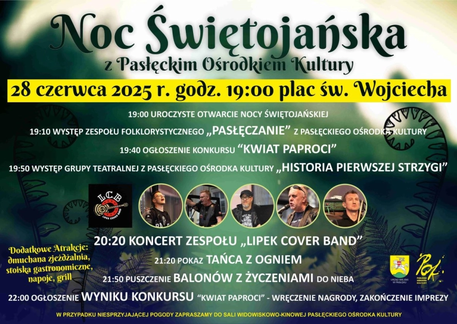 Noc Świętojańska z Pasłęckim Ośrodkiem Kultury