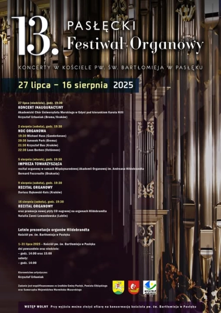 Letnie prezentacje organów Hildebrandta w Pasłęku