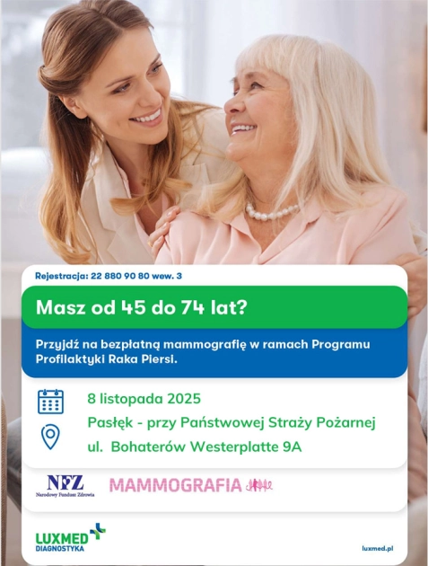 LUX MED Diagnostyka zaprasza na bezpłatne badania mammograficzne