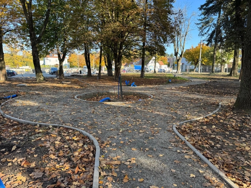 Park przycięty, będzie fontanna