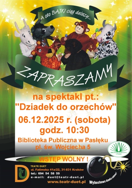 Biblioteka zaprasza na teatrzyk dla dzieci