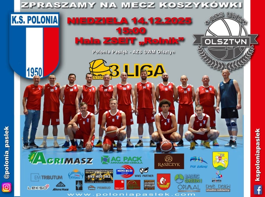 Zaproszenie na mecz koszykówki 