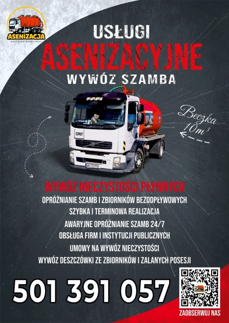 Usługi Asenizacyjne (Wyw&oacute;z Szamba). 