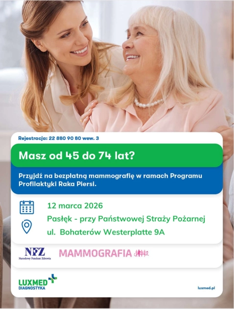 Przypominamy - Mammografia 12 marca