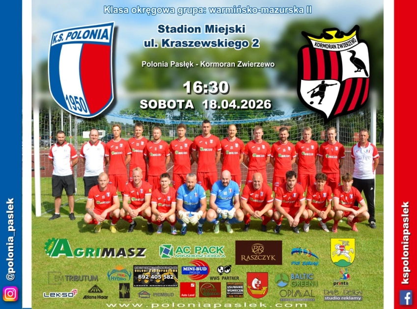 Polonia gra z Kormoranem