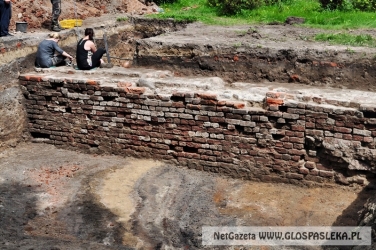 wykopaliska koło zamku