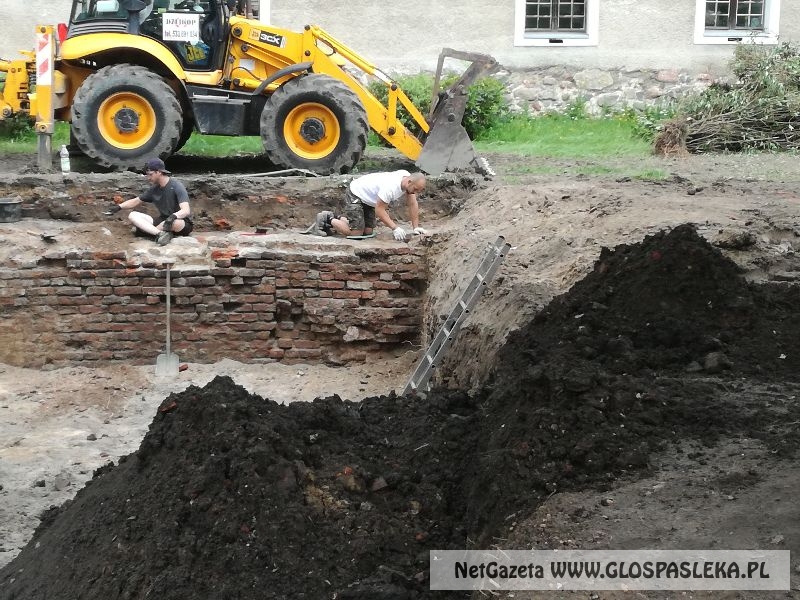 wykopaliska koło zamku