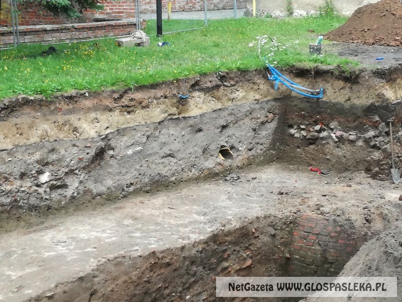 wykopaliska koło zamku