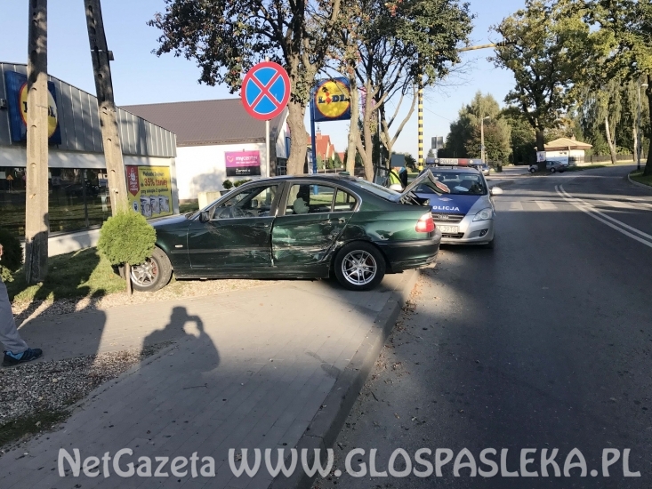 Kolizja BMW i VW Polo