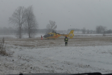Helikopter lądował w Krośnie