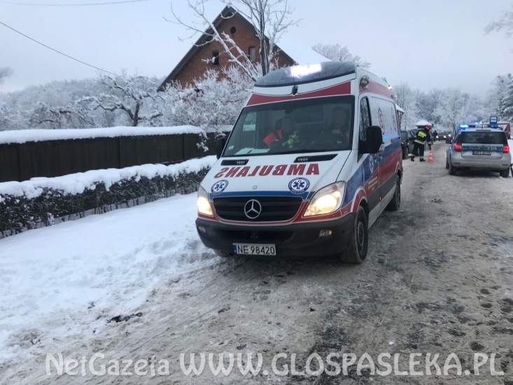 Wypadek w Dawidach (23.01.2018r.) 
