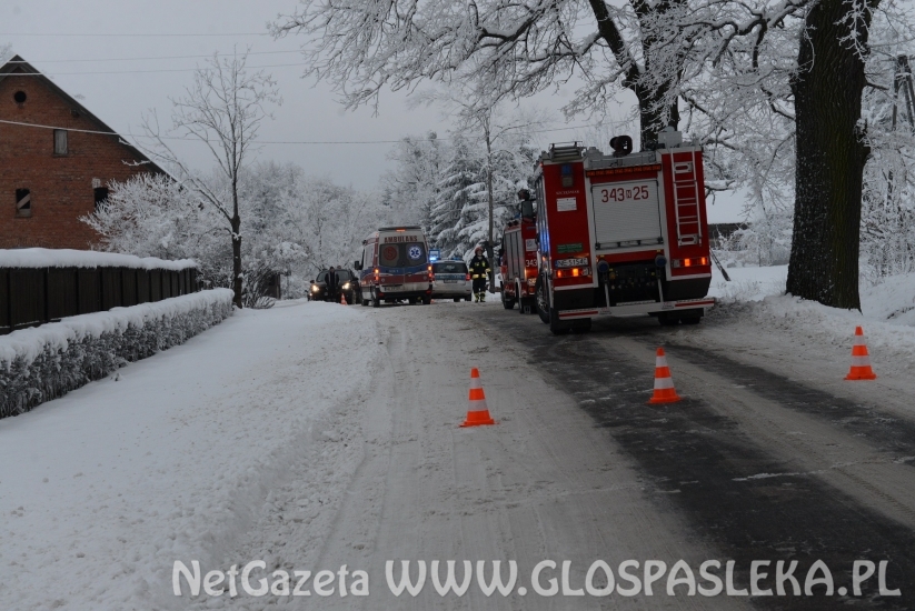Wypadek w Dawidach (23.01.2018r.) 