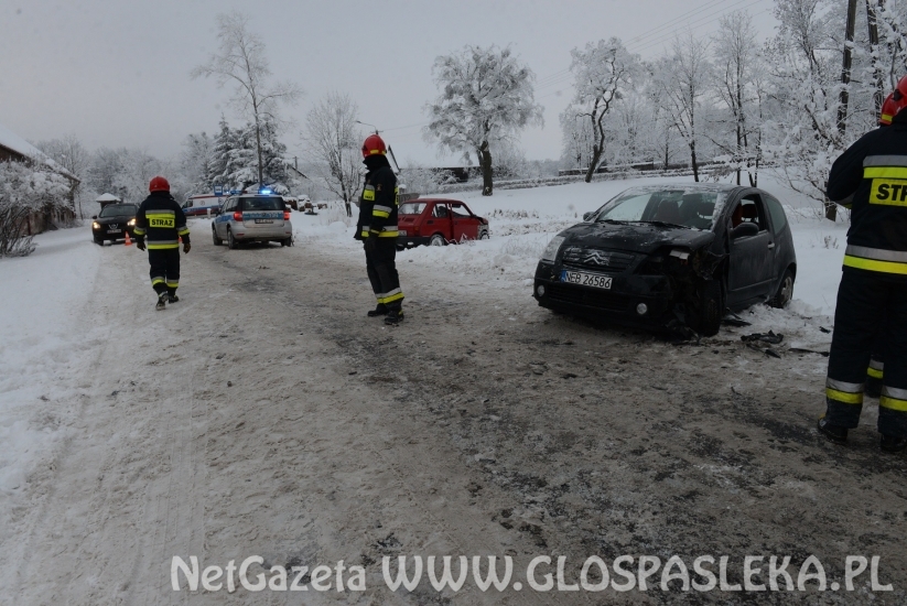 Wypadek w Dawidach (23.01.2018r.) 