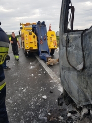 pożar tira na siódemce