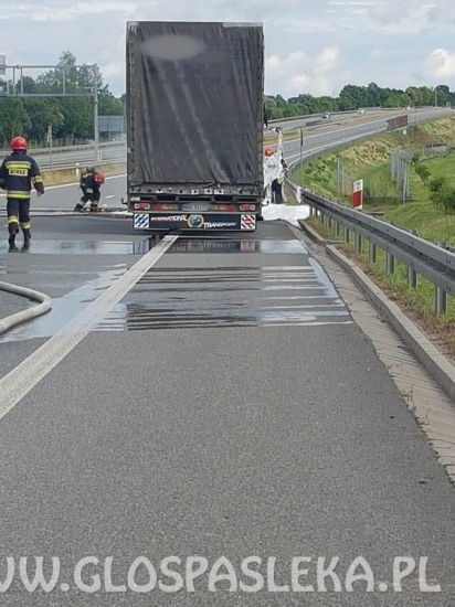 pożar tira na siódemce