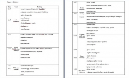 Wakacje w Bibliotece