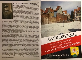 Odsłonięcie tablicy