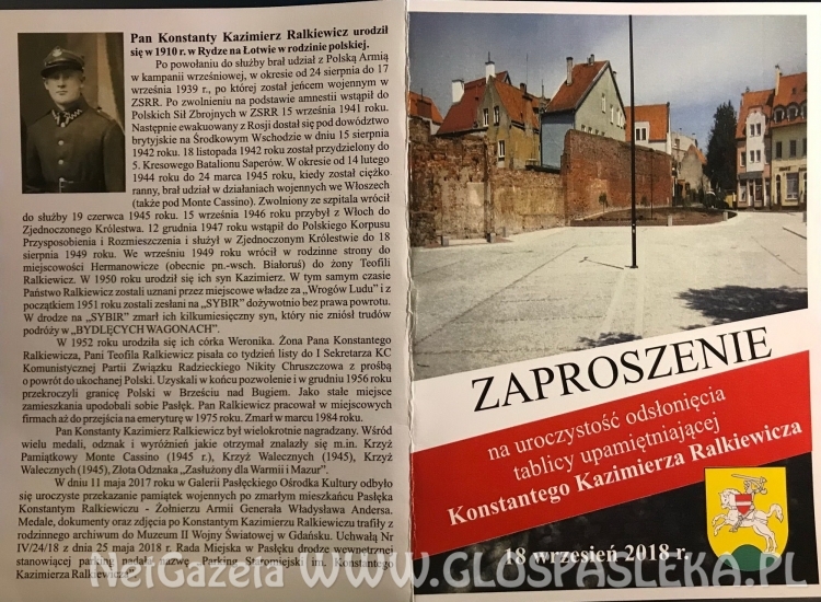 Odsłonięcie tablicy