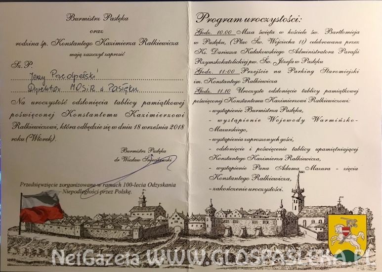 Odsłonięcie tablicy