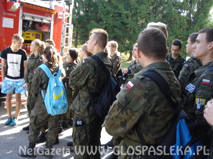 Mundurowi z ZSEiT u strażaków