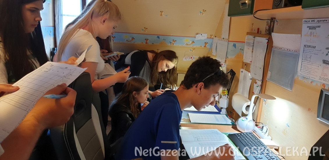 Licealiści z ZSEiT  na stacji meteorologicznej