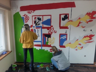 MURAL w jednostce PSP w Elblągu