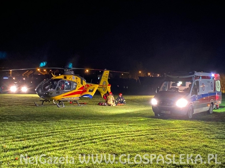 Helikopter zabrał 50 – letniego mężczyznę