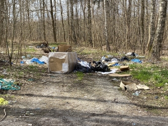 Wysypisko śmieci koło ronda Północ