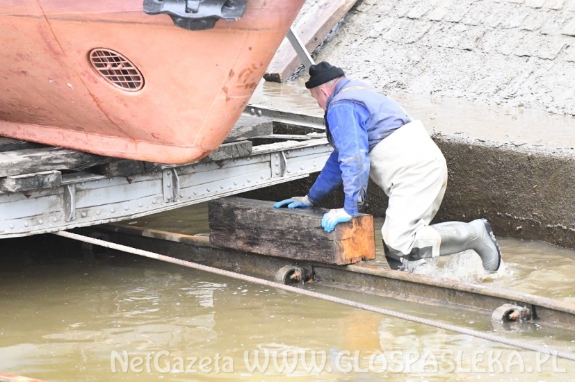 Awaria na pochylni Kąty