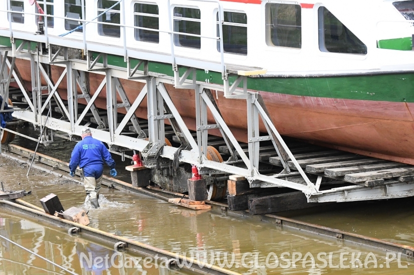 Awaria na pochylni Kąty
