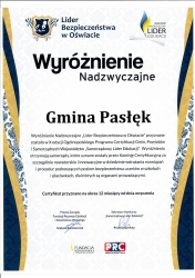 Gmina Pasłęk Samorządowym Liderem Edukacji i Bezpieczeństwa w Oświacie