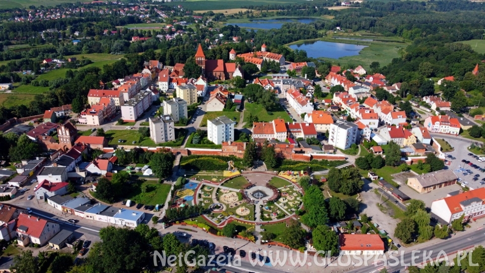 Pasłęk z lotu ptaka - lipiec 2021