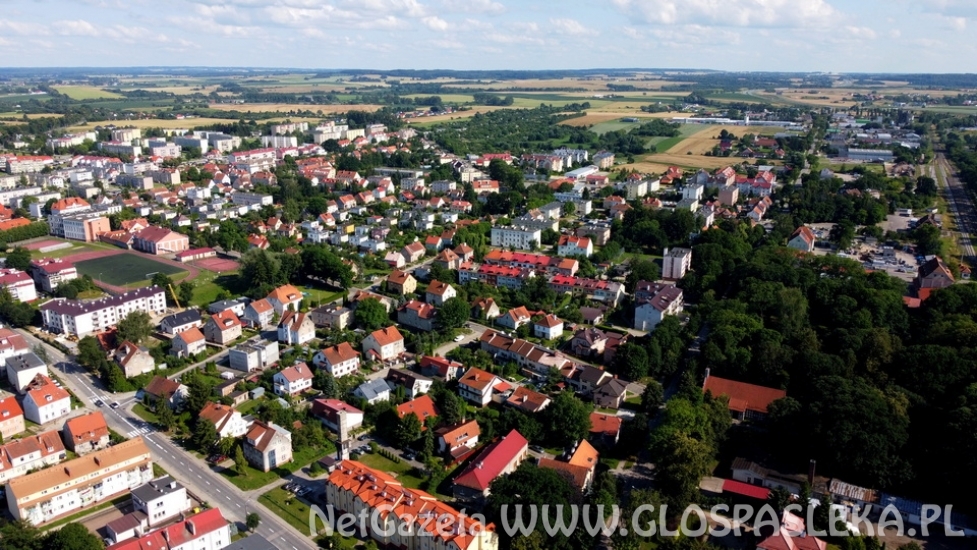 Pasłęk z lotu ptaka - lipiec 2021